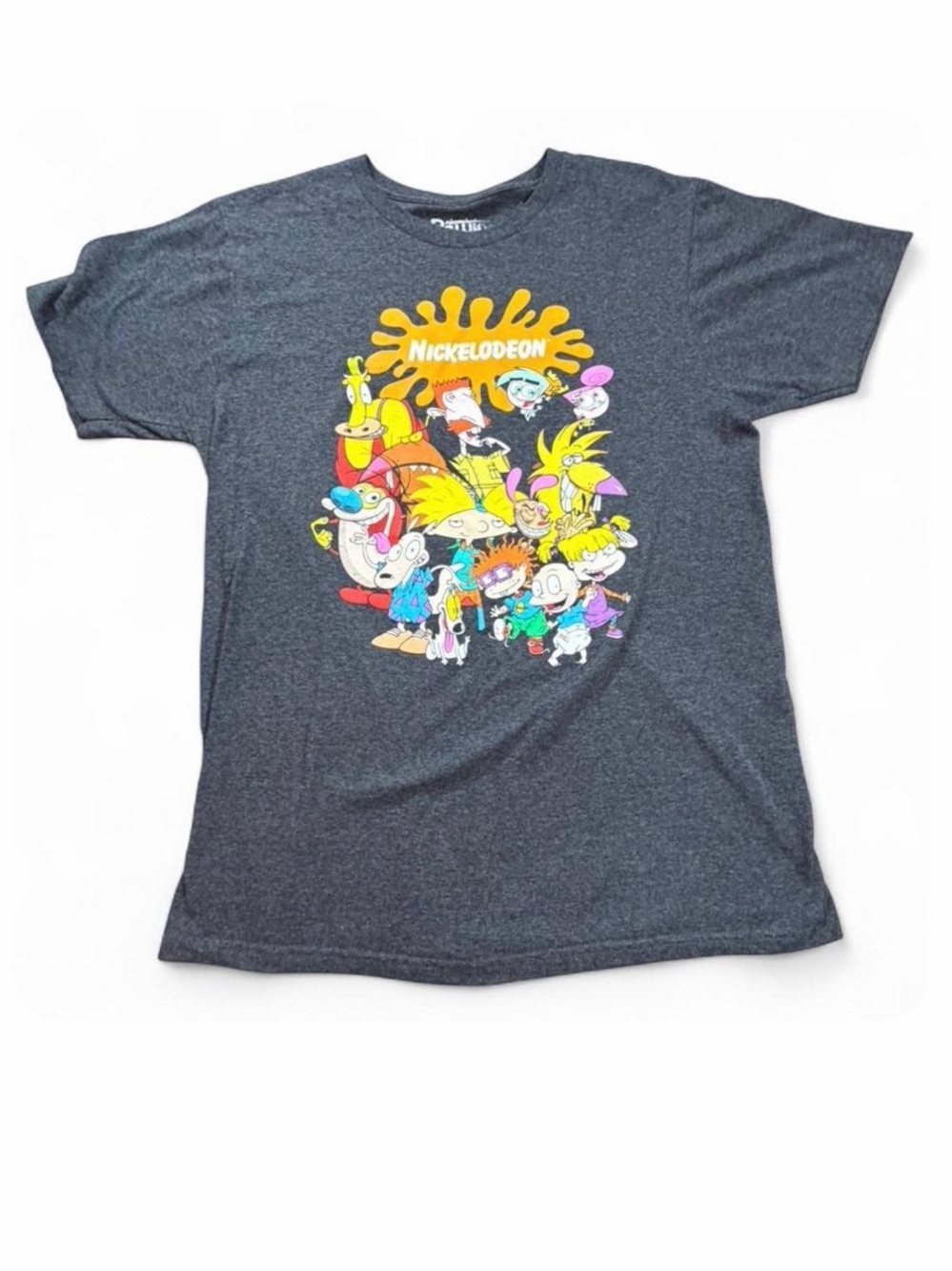 Nickelodeon Rewind 90s Cartoons Graphic Tee Rugrats Hey Arnold CatDog Men's L